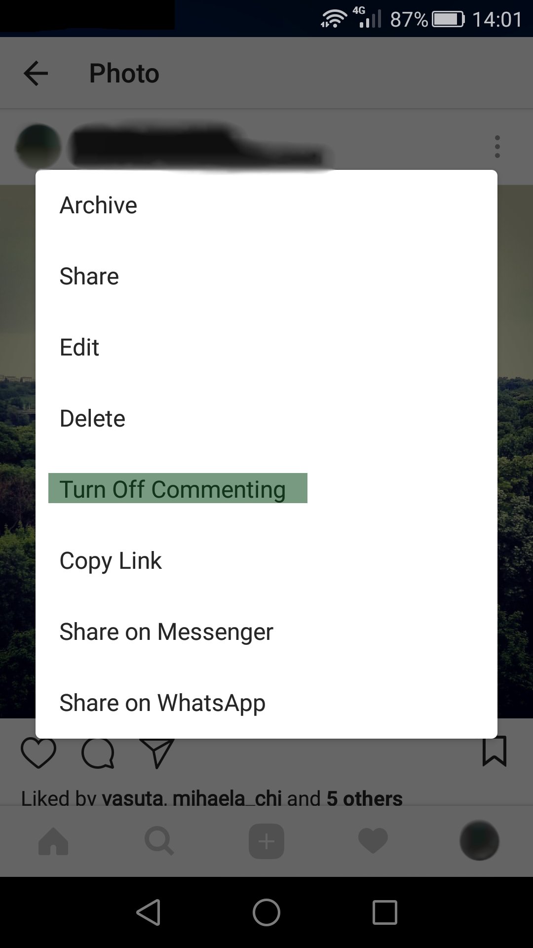 How to turn off comments on Instagram